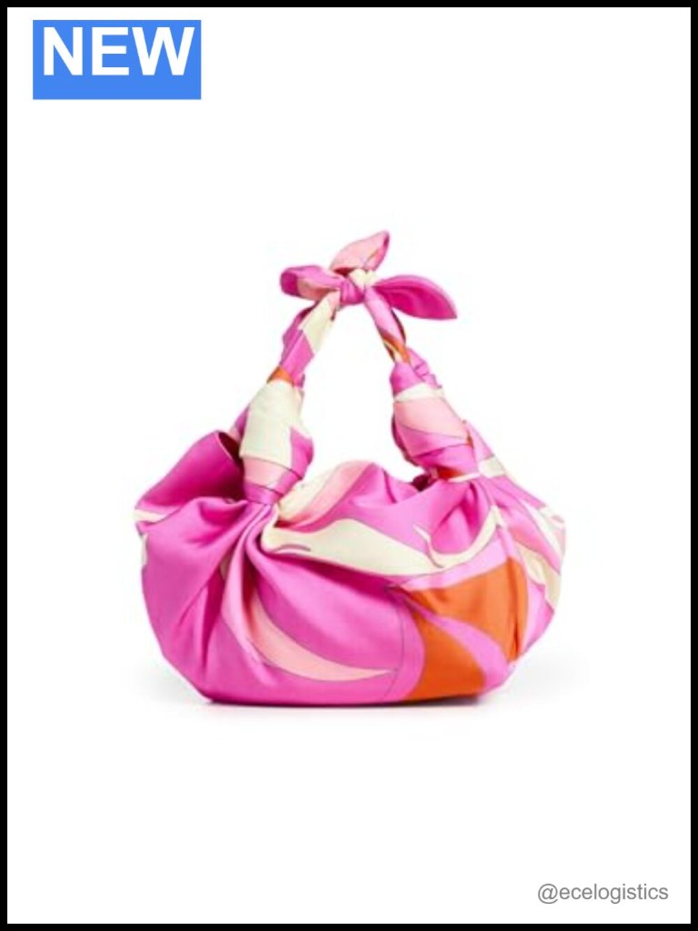 Satin Knot Handle Satchel Bag with Magnetic Closure